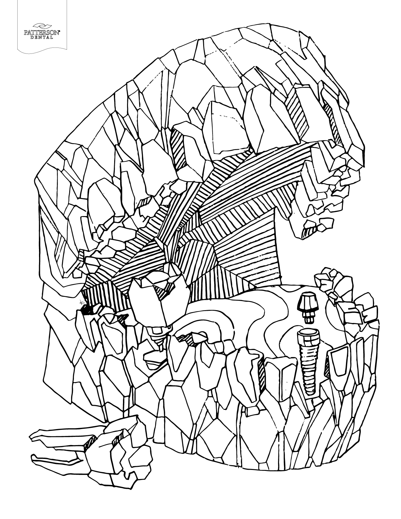 Download 10 Toothy Adult Coloring Pages Printable - Off the Cusp