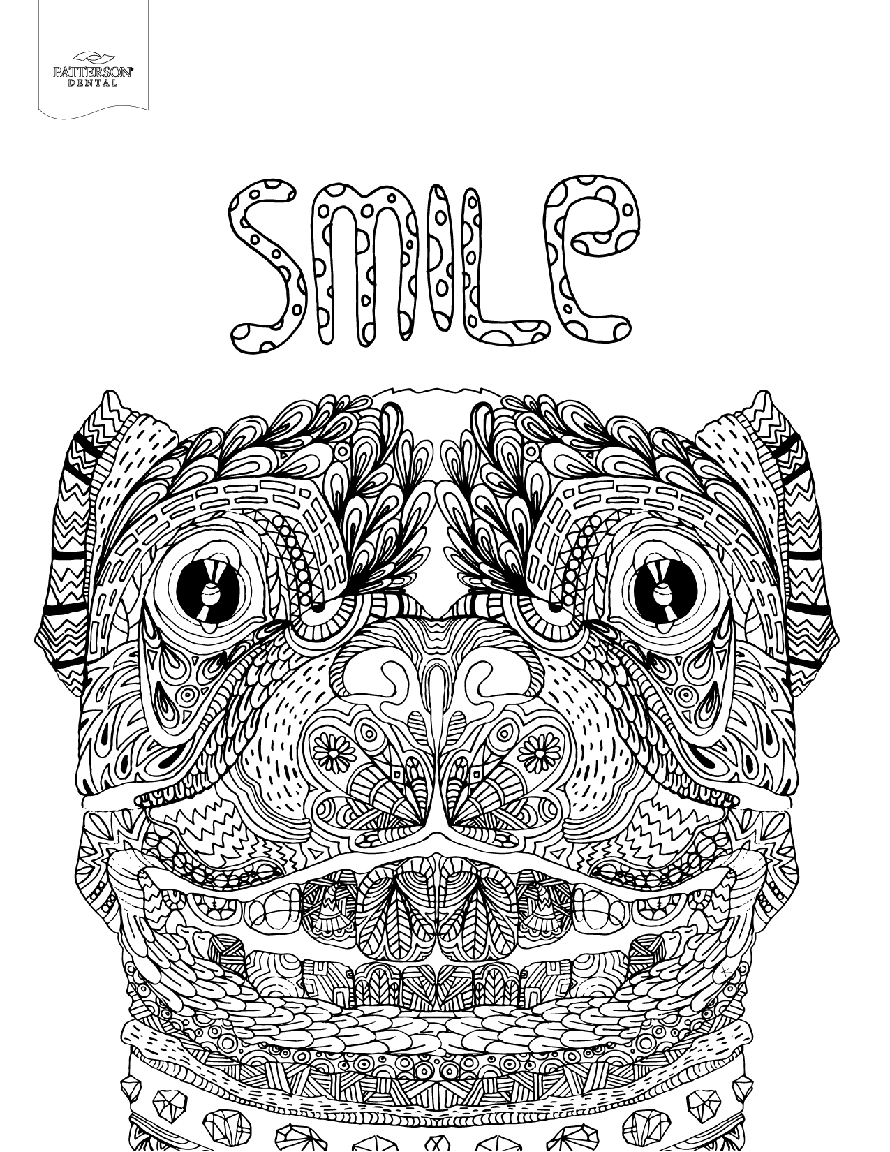 10 Toothy Adult Coloring Pages [Printable] - Off the Cusp
