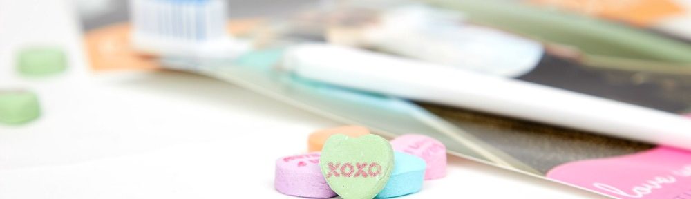 toothbrush valentines and conversation hearts