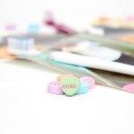 toothbrush valentines and conversation hearts