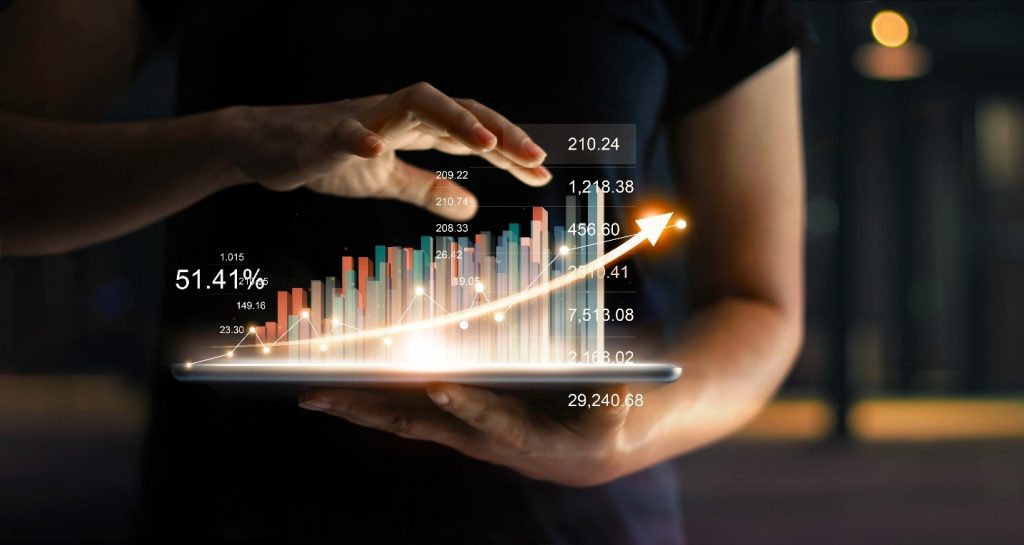 Stock photo depticing business growth.