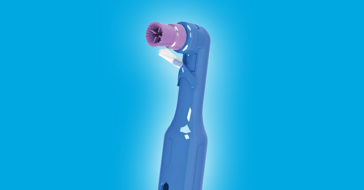 A Safer Way to Polish Splatter Guard Prophy Angles from Young